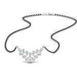 Load image into Gallery viewer, floral-cluster-pear-diamond-mangalsutra-pendant-in-white-gold-mgs10826sleep-nl-wg.jpg?v=1790249468