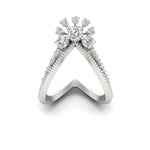 Load image into Gallery viewer, Floral Cluster Round Cut Diamond Vanki Ring