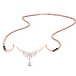 Load image into Gallery viewer, floral-drop-3-black-bead-diamond-mangalsutra-necklace-in-rose-gold-mgs9082sleep-nl-rg.jpg?v=1785409570
