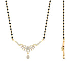 Load image into Gallery viewer, floral-drop-black-bead-diamond-mangalsutra-necklace-in-yellow-gold-mgs9082angle2-nl-yg.jpg?v=1785409386