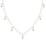 Load image into Gallery viewer, Floral Drop Black Bead Mangalsutra