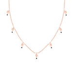 Load image into Gallery viewer, Floral Drop Black Bead Mangalsutra