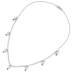 Load image into Gallery viewer, Floral Drop Black Bead Mangalsutra