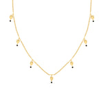 Load image into Gallery viewer, Floral Drop Black Bead Mangalsutra