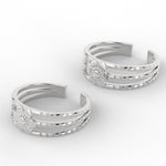 Load image into Gallery viewer, flower-design-toe-ring-for-women-in-sterling-silver-mgs11448angle2-nl-wg