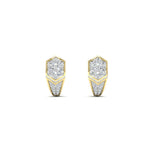 Load image into Gallery viewer, Geometric Diamond J Hoop Earrings
