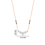 Load image into Gallery viewer, half-carat-five-stone-diamond-3-black-bead-mangalsutra-necklace-in-rose-gold-mgs11130angle1-0.50ct-nl-rg-hw.jpg?v=1777281702