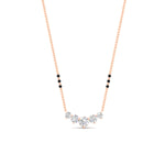 Load image into Gallery viewer, half-carat-five-stone-diamond-3-black-bead-mangalsutra-necklace-in-rose-gold-mgs11130angle1-0.50ct-nl-rg.jpg?v=1777281703