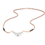 Load image into Gallery viewer, half-carat-five-stone-diamond-3-black-bead-mangalsutra-necklace-in-rose-gold-mgs11130sleep-0.50ct-nl-rg.jpg?v=1777281702