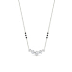 Load image into Gallery viewer, half-carat-five-stone-diamond-3-black-bead-mangalsutra-necklace-in-white-gold-mgs11130angle1-0.50ct-nl-wg.jpg?v=1777281702
