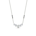 Load image into Gallery viewer, half-carat-five-stone-diamond-3-black-bead-mangalsutra-necklace-in-white-gold-mgs11130angle3-0.50ct-nl-wg.jpg?v=1777281702