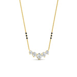 Load image into Gallery viewer, half-carat-five-stone-diamond-3-black-bead-mangalsutra-necklace-in-yellow-gold-mgs11130angle3-0.50ct-nl-yg.jpg?v=1777281702