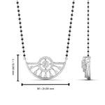 Load image into Gallery viewer, Half Circle Modern Diamond Mangalsutra