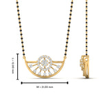 Load image into Gallery viewer, Half Circle Modern Diamond Mangalsutra