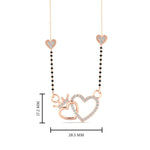 Load image into Gallery viewer, Heart and Crown Diamond Mangalsutra