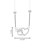 Load image into Gallery viewer, Heart and Crown Diamond Mangalsutra