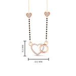 Load image into Gallery viewer, Heart Circle Diamond Mangalsutra