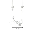 Load image into Gallery viewer, Heart Infinity Diamond Mangalsutra