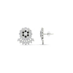 Load image into Gallery viewer, Impon Floral Stud Diamond Earrings