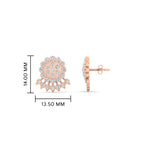 Load image into Gallery viewer, Impon Floral Stud Diamond Earrings