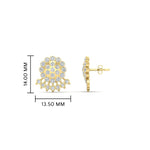 Load image into Gallery viewer, Impon Floral Stud Diamond Earrings