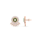 Load image into Gallery viewer, Impon Floral Stud Diamond Earrings