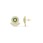 Load image into Gallery viewer, Impon Floral Stud Diamond Earrings