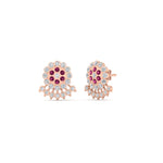Load image into Gallery viewer, Impon Floral Stud Diamond Earrings