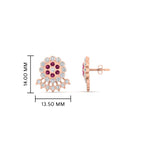 Load image into Gallery viewer, Impon Floral Stud Diamond Earrings