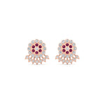 Load image into Gallery viewer, Impon Floral Stud Diamond Earrings