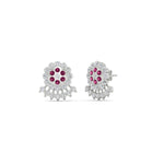 Load image into Gallery viewer, Impon Floral Stud Diamond Earrings