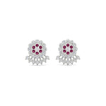 Load image into Gallery viewer, Impon Floral Stud Diamond Earrings