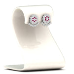 Load image into Gallery viewer, Impon Floral Stud Diamond Earrings