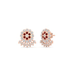 Load image into Gallery viewer, Impon Floral Stud Diamond Earrings