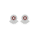 Load image into Gallery viewer, Impon Floral Stud Diamond Earrings