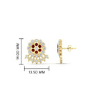 Load image into Gallery viewer, Impon Floral Stud Diamond Earrings
