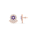 Load image into Gallery viewer, Impon Floral Stud Diamond Earrings