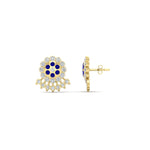 Load image into Gallery viewer, Impon Floral Stud Diamond Earrings