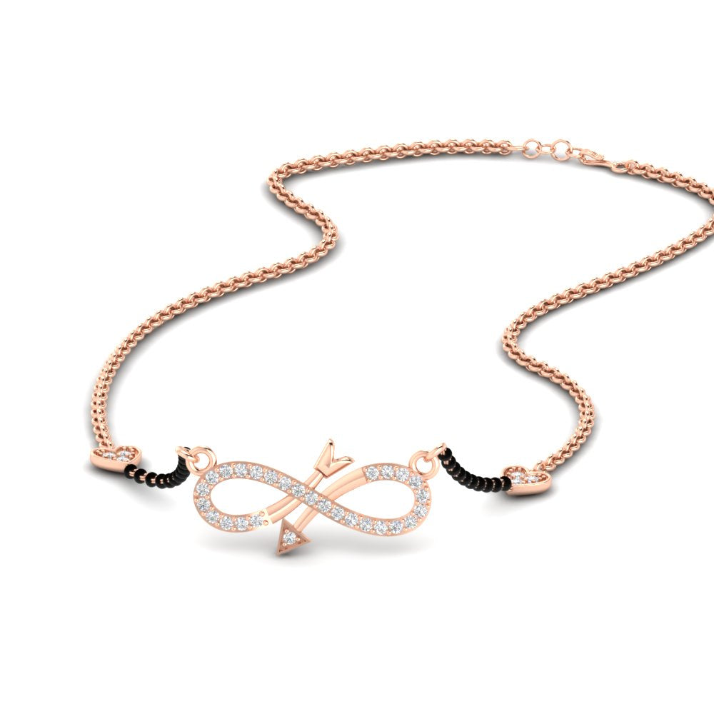 Infinity Arrows Heart Mangalsutra Chain