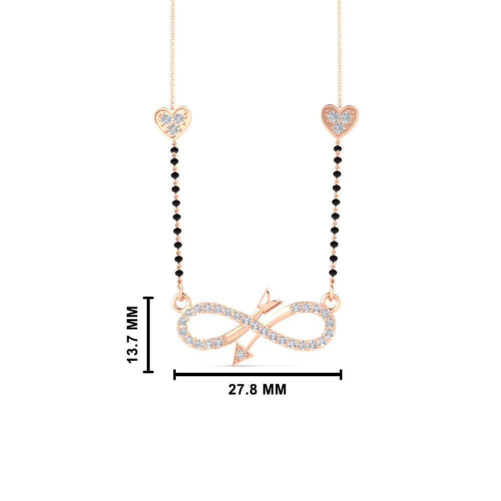 Infinity Arrows Heart Mangalsutra Chain