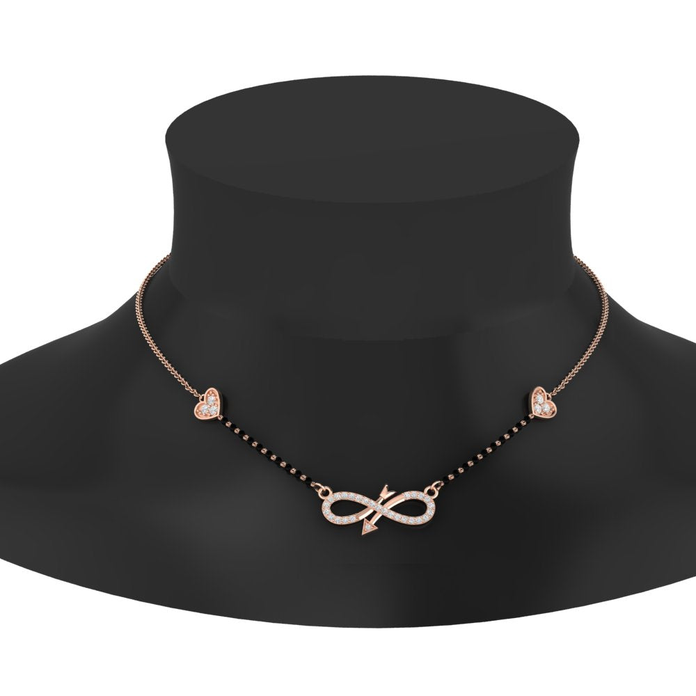 Infinity Arrows Heart Mangalsutra Chain