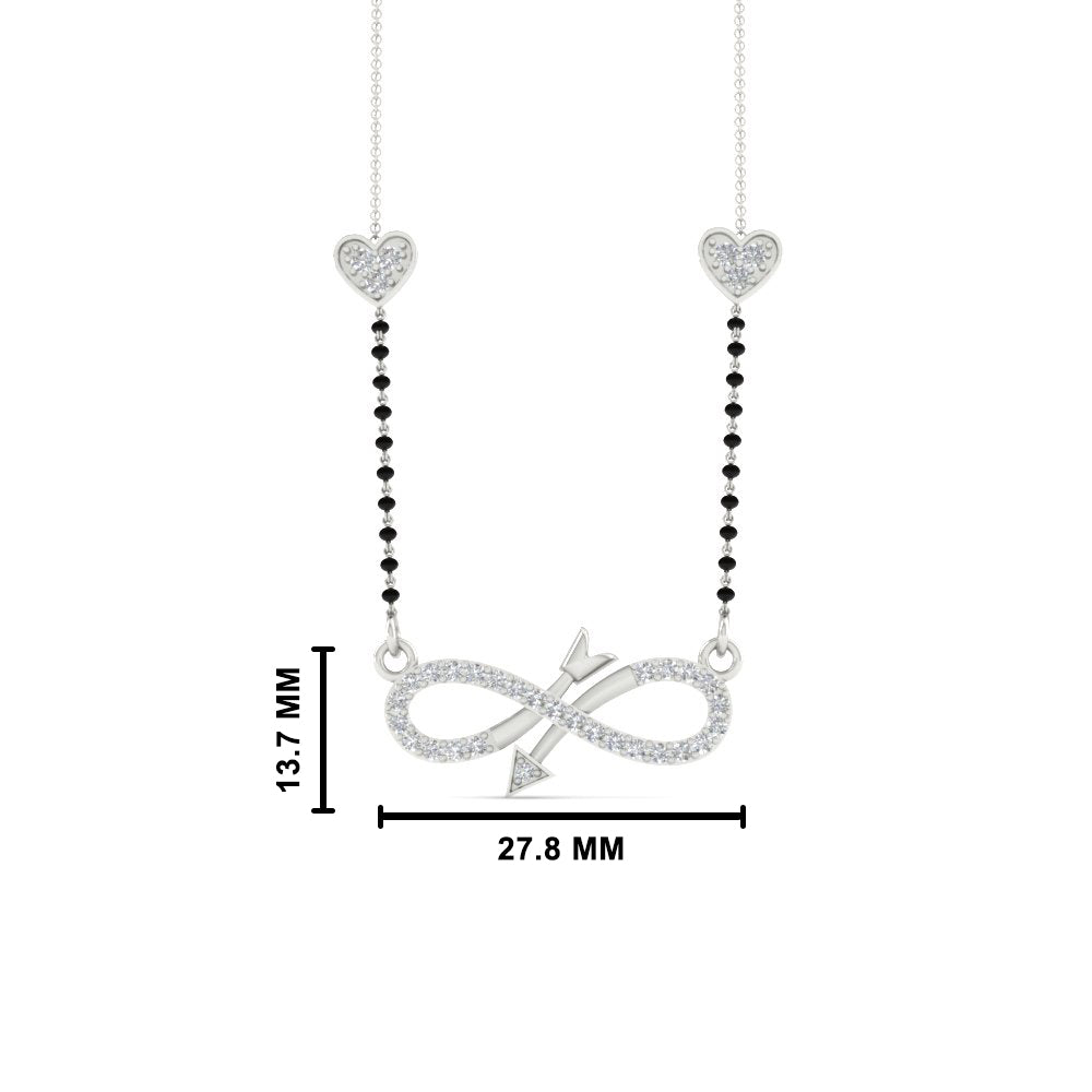 Infinity Arrows Heart Mangalsutra Chain