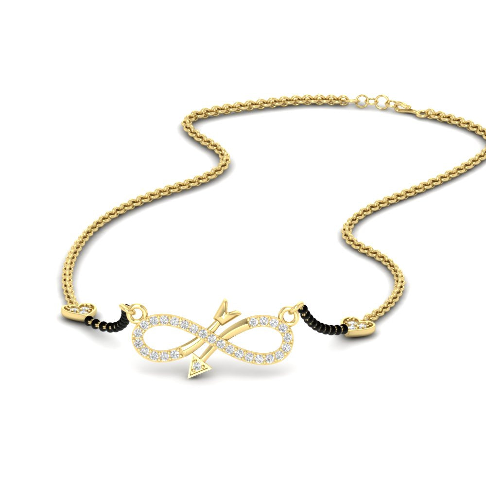 Infinity Arrows Heart Mangalsutra Chain