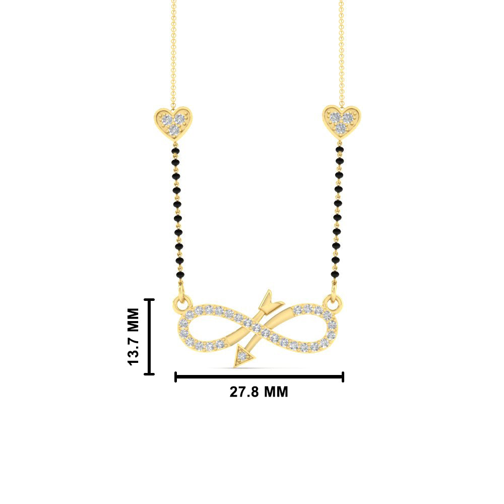 Infinity Arrows Heart Mangalsutra Chain