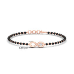 Load image into Gallery viewer, infinity-knot-diamond-mens-mangalsutra-hand-bracelet-in-rose-gold-mgsmbrc11839angle1-nl-rg-hw.jpg