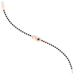 Load image into Gallery viewer, infinity-knot-emerald-mens-mangalsutra-hand-bracelet-in-rose-gold-mgsmbrc11839gemgrangle3-nl-rg.jpg