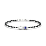 Load image into Gallery viewer, infinity-knot-sapphire-mens-mangalsutra-hand-bracelet-in-white-gold-mgsmbrc11839gsablangle1-nl-wg.jpg