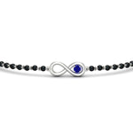 Load image into Gallery viewer, infinity-knot-sapphire-mens-mangalsutra-hand-bracelet-in-white-gold-mgsmbrc11839gsablangle5-nl-wg.jpg