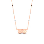 Load image into Gallery viewer, laxmi-_-pushpa-kasu-thali-delicate-black-beads-mangalsutra-in-rose-gold-mgs11652angle1-nl-rg