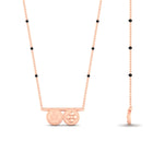 Load image into Gallery viewer, laxmi-_-pushpa-kasu-thali-delicate-black-beads-mangalsutra-in-rose-gold-mgs11652angle2-nl-rg